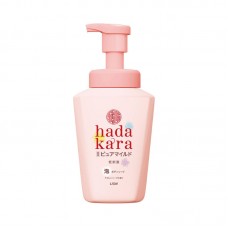 LION hadakara 新增泡 肌潤保濕泡沫沐浴乳 550ml 溫和皂香 163-0341